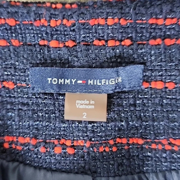 Tommy Hilfiger Red Blue Striped Zip Jacket 2 - Picture 3 of 7